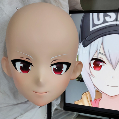 (GLA074)Customize Character'! Female/Girl Resin Full/Half Head With Lock Anime Cosplay Japanese Animego Kigurumi Mask